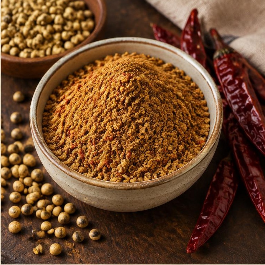 Daniya Endu Mirchi Powder, homemade Andhra style