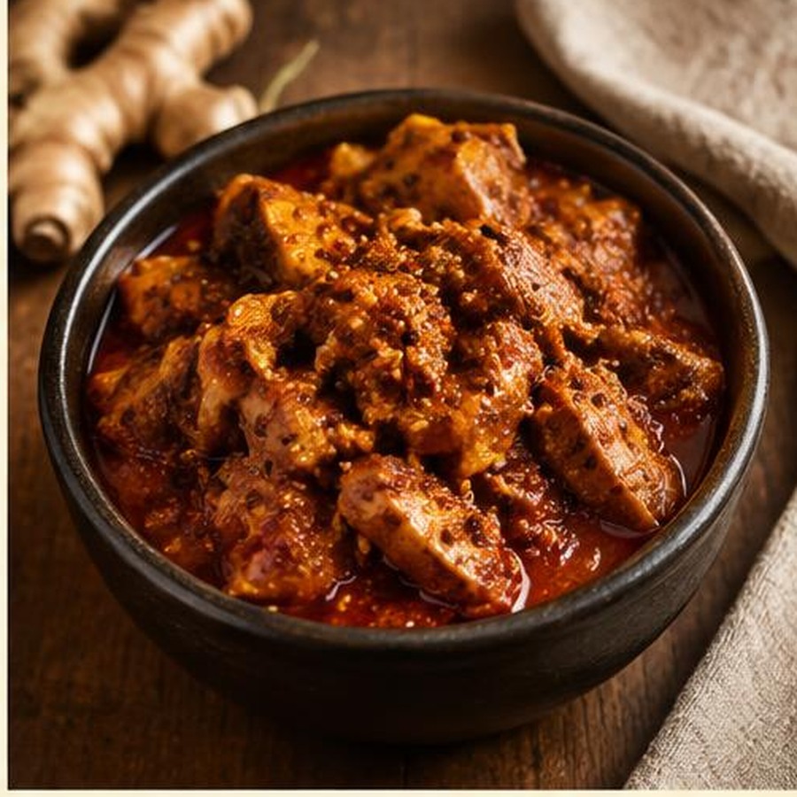 Ginger Pickle, homemade Andhra style