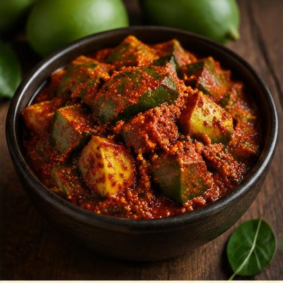 Mango Pickle, homemade Andhra style