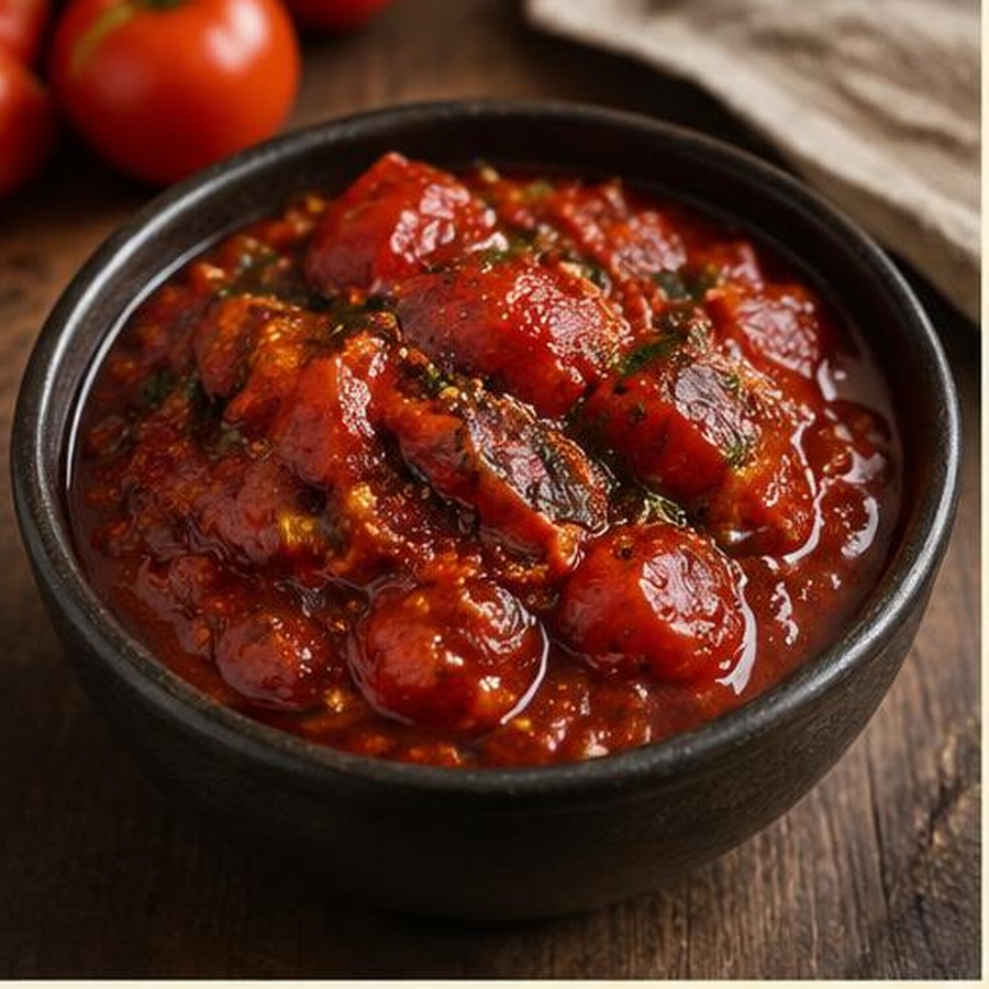 Tomato Pickle, homemade Andhra style