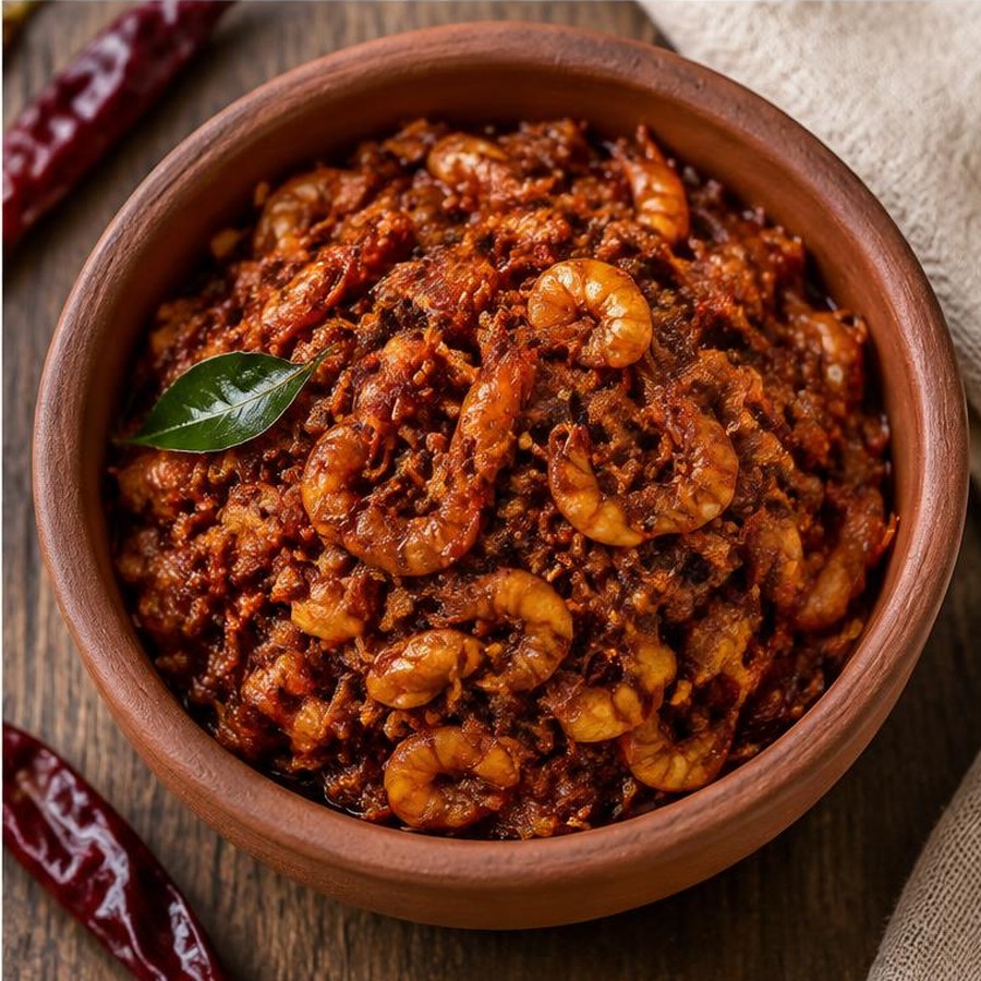 Vendi Royyalu Pickle, homemade Andhra style